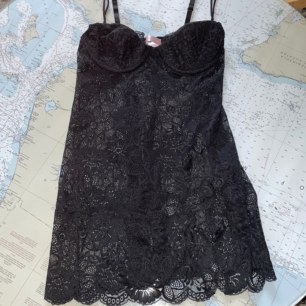 Victoria’s Secret  nightgown. 32B underwire with some padding adjustable straps